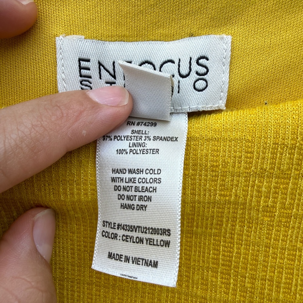 Enfocus Studio Yellow Fit & Flare Sleeveless Knee Dress Round Neck Women Size 6 - Picture 5 of 8